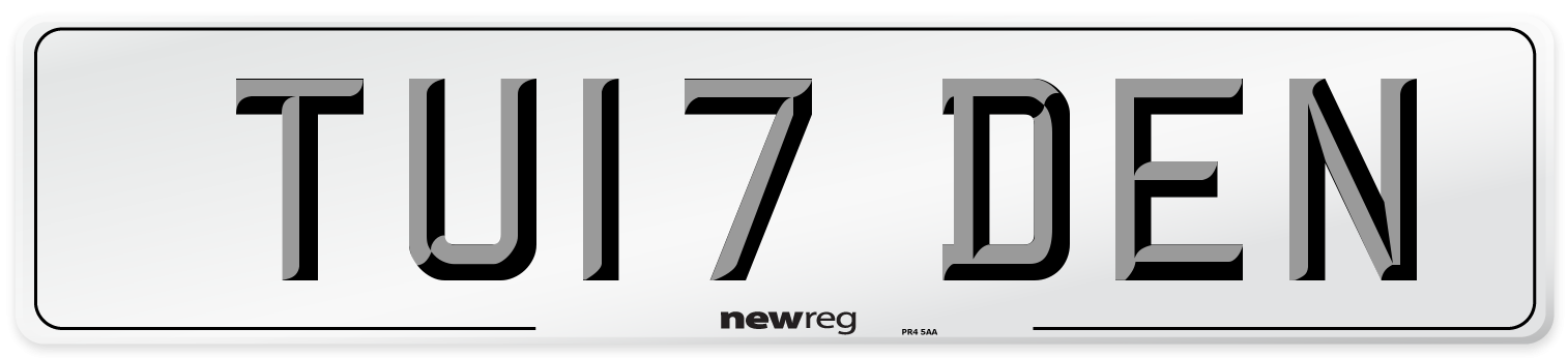 TU17 DEN Number Plate from New Reg
